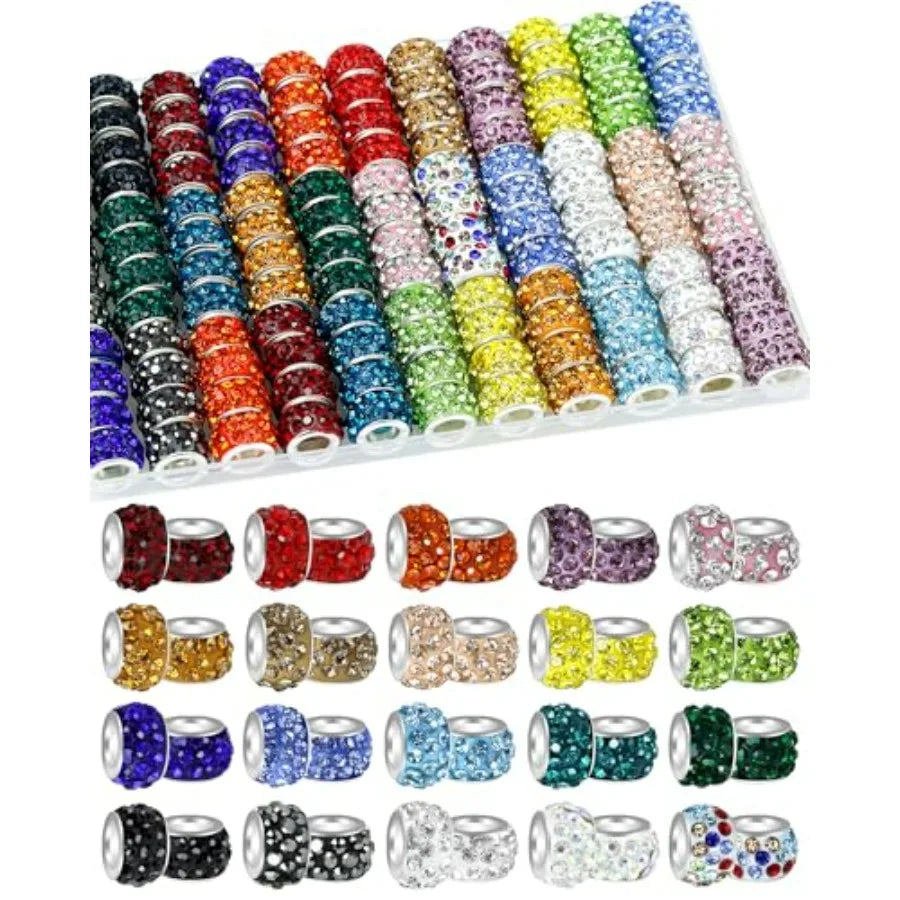 Rhinestone Large Hole Beads For Jewelry Making And Beadable Pens