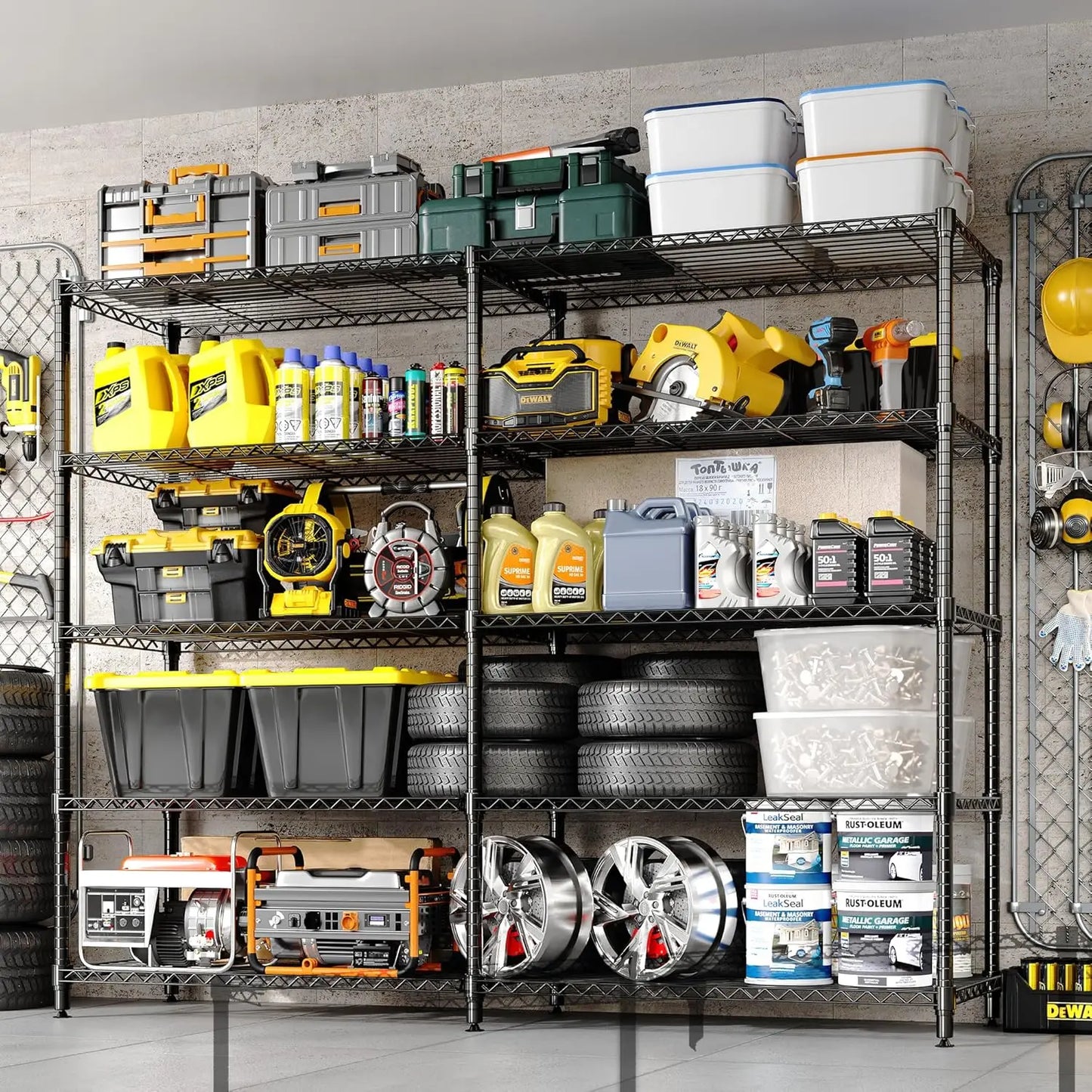 Twister.CK Heavy Duty Five-Tier Metal Shelving Unit