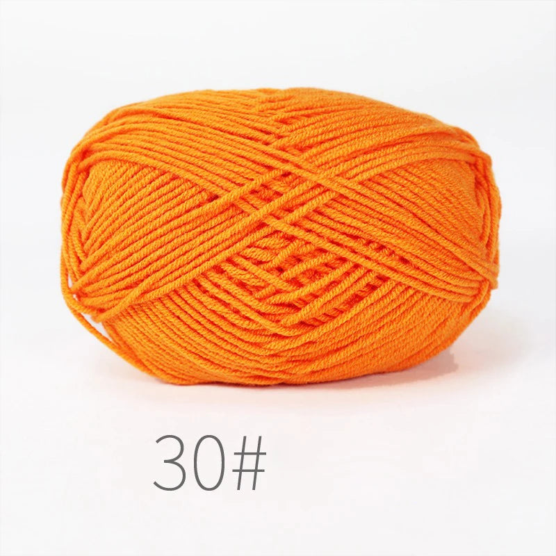 Milk Cotton Yarn Set 5Pcs For Crochet And Knitting
