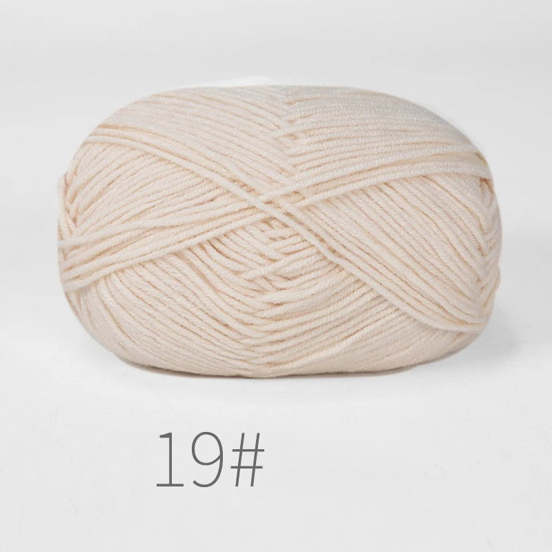 Milk Cotton Yarn Set 5Pcs For Crochet And Knitting