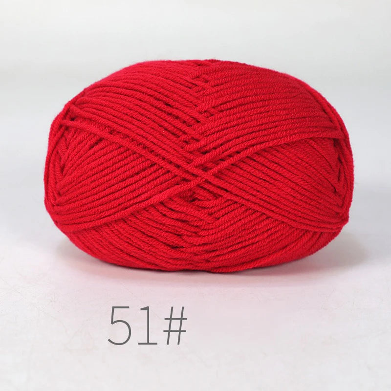Milk Cotton Yarn Set 5Pcs For Crochet And Knitting
