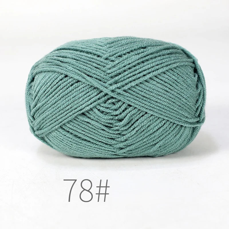 Milk Cotton Yarn Set 5Pcs For Crochet And Knitting