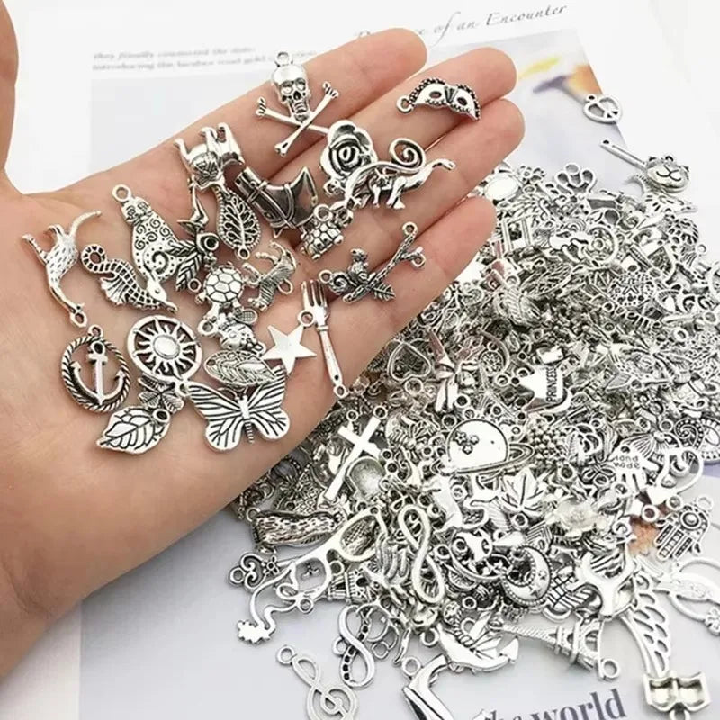 Mixed Tibetan Silver Animal Pendant Charms For Jewelry Making