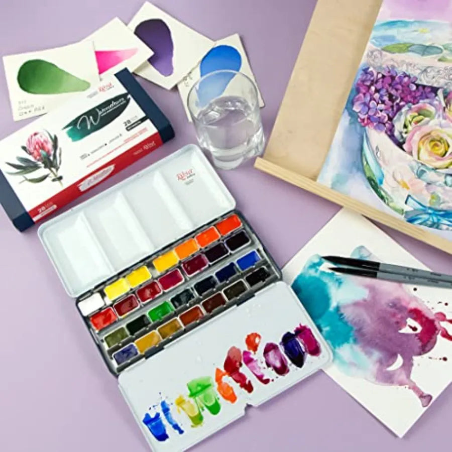 Botanical Watercolor Paint Set For Artists, Vibrant Lightfast Pigments