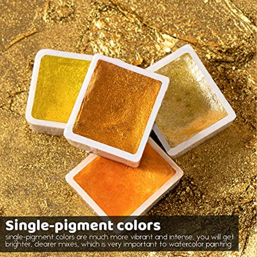 Watercolor Artist Grade 24 Metallic Glitter Set With Palette Journal
