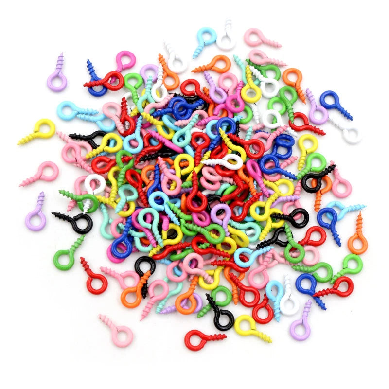 Colorful Mixed Alloy Split Jump Rings Lobster Clasp Eyelets Screw Pins Keychain DIY Jewelry Making Accessories Supplies