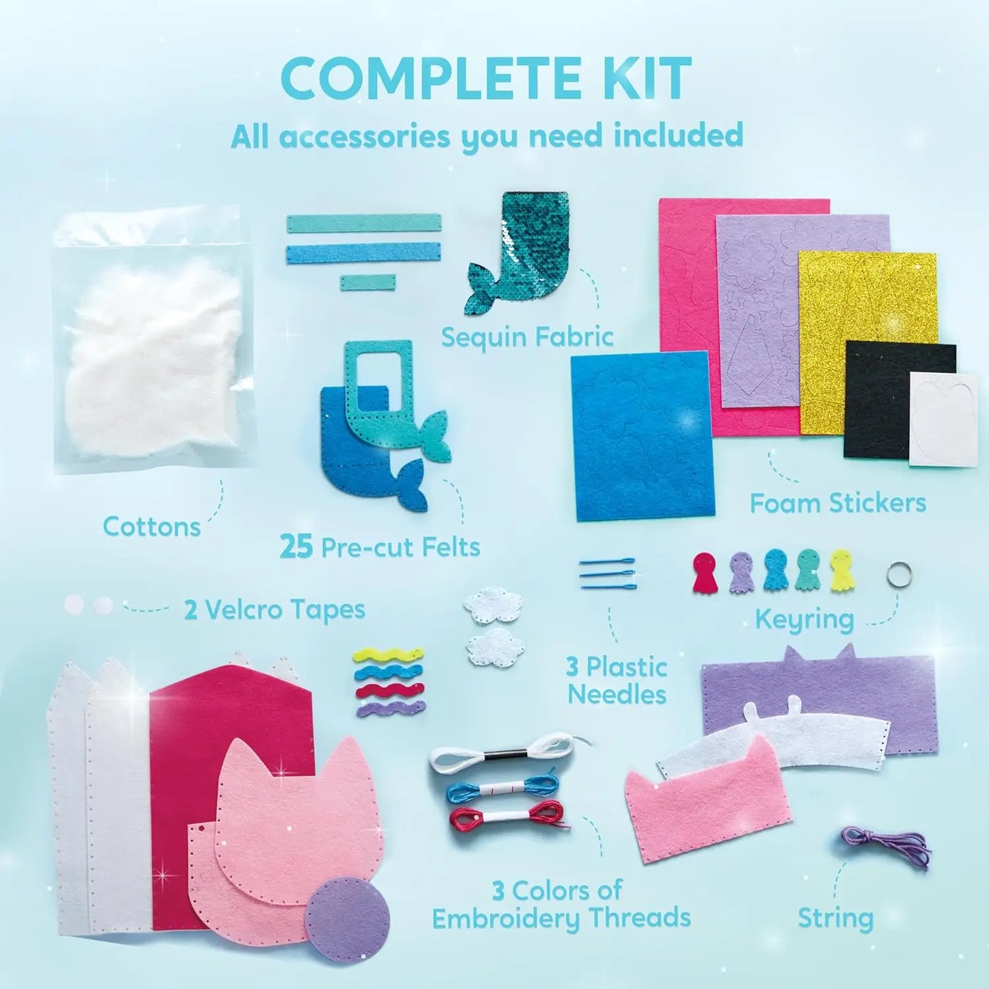 Joyfy My First Kids Sewing Kit: Seven Easy Projects