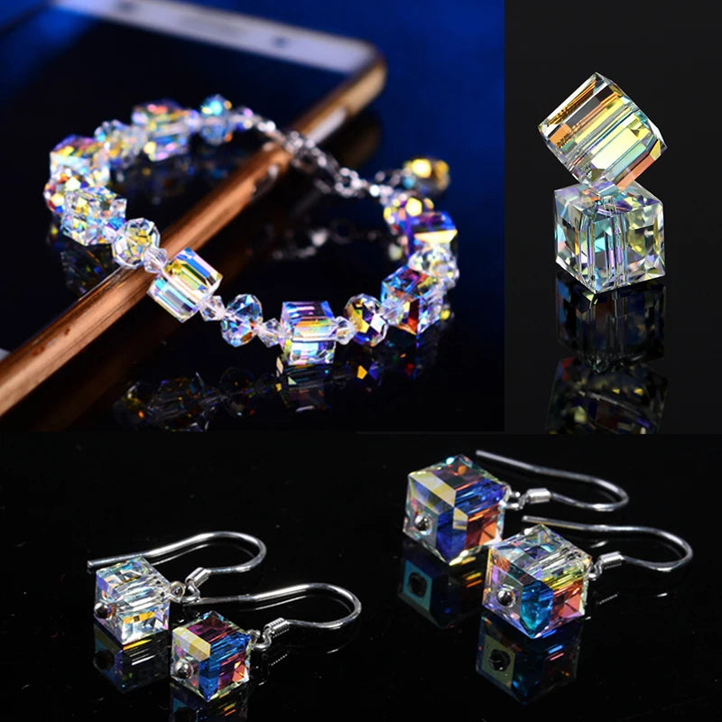 QIAO DIY Crystal Bead Set AB Finish For Jewelry Making