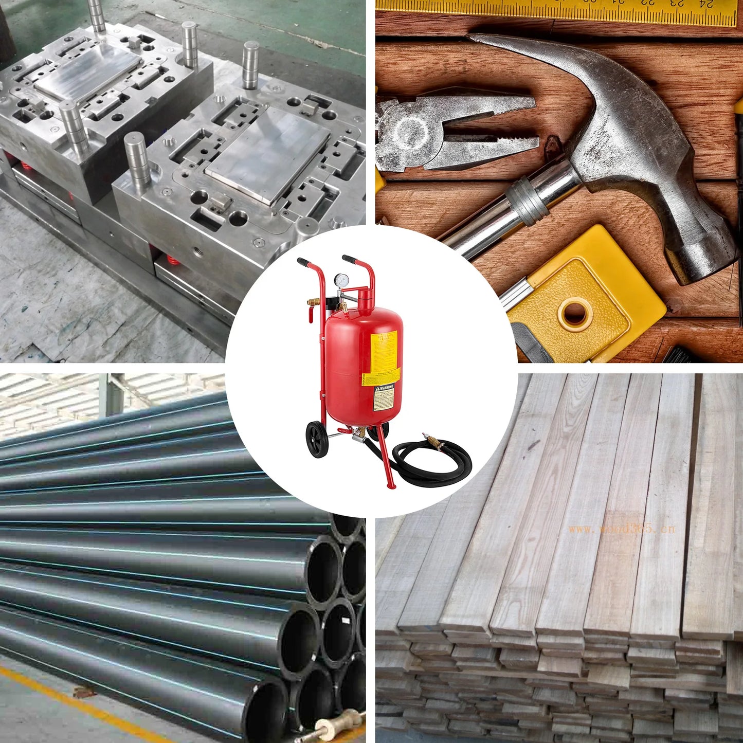 SucceBuy Sand Blaster Portable Sandblasting Kit For Metal Surfaces