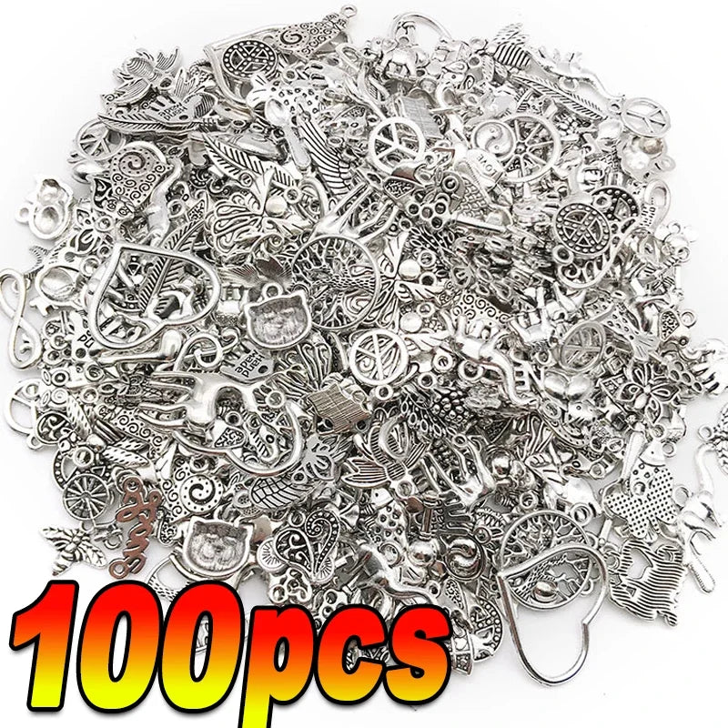 Mixed Tibetan Silver Animal Pendant Charms For Jewelry Making