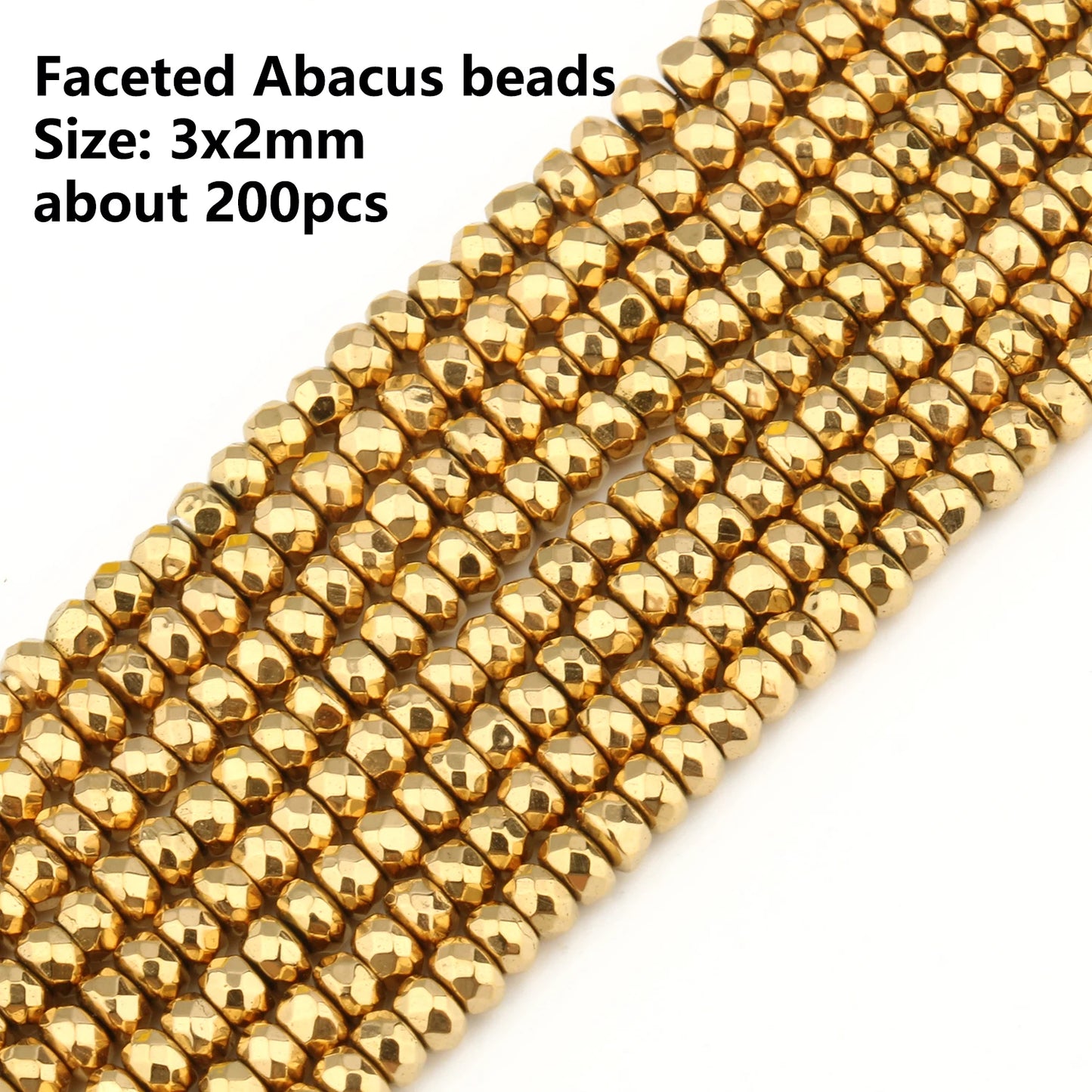 Color Retention Real Gold Plated Hematite Bead Irregular Heart Cube Rondelle Spacer Beads For Jewelry Making Diy Bracelet 15inch