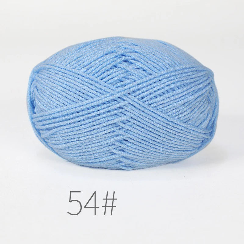 Milk Cotton Yarn Set 5Pcs For Crochet And Knitting