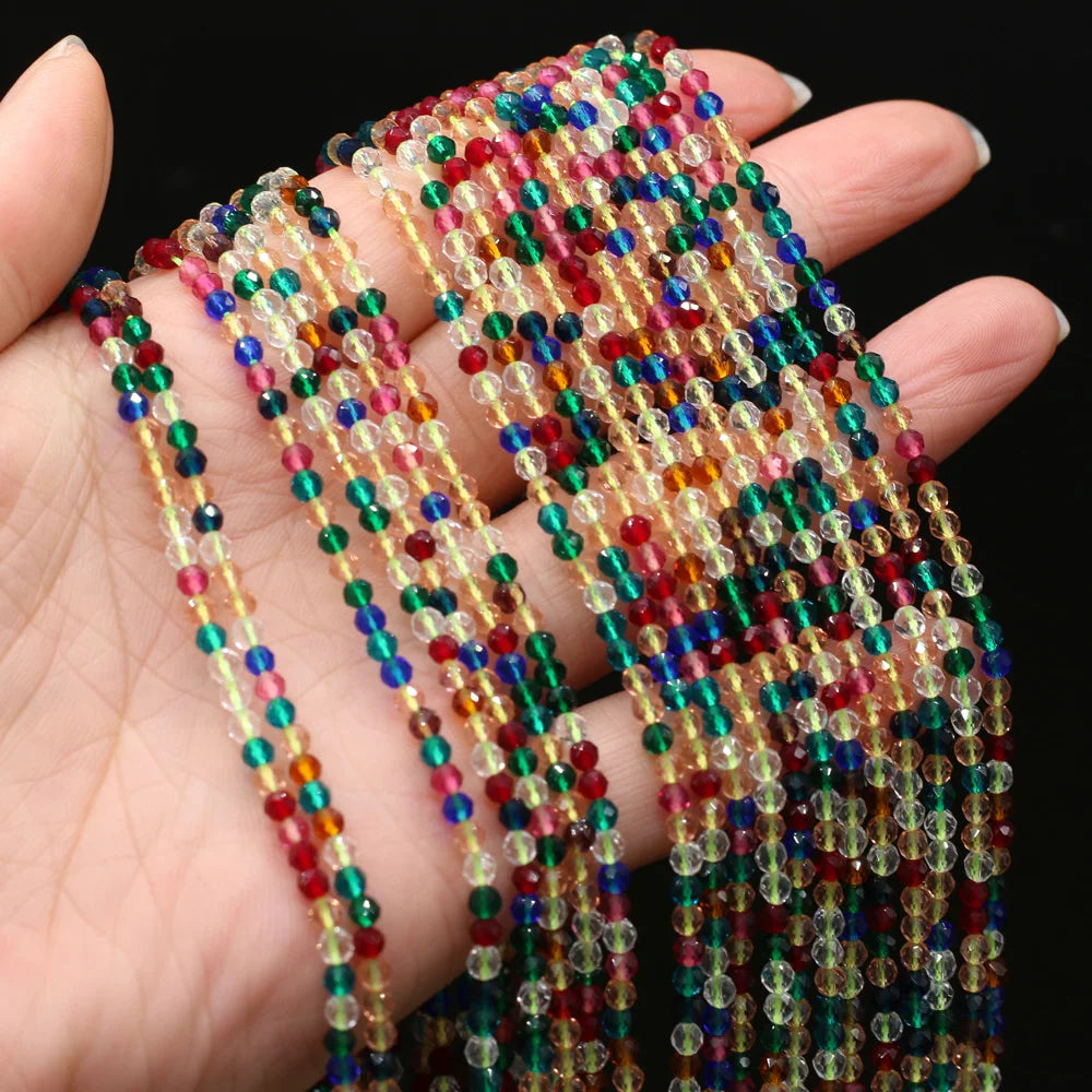 Beads 2mm Natural Semi-Precious Stones Spinel Dark Green Loose Bead for Women Jewelry Making DIY Bracelet Necklace 38cm