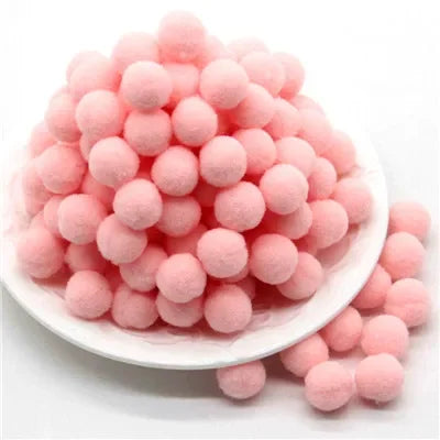 Assorted Fluffy Pom Poms For Craft Projects Or DIY Decor