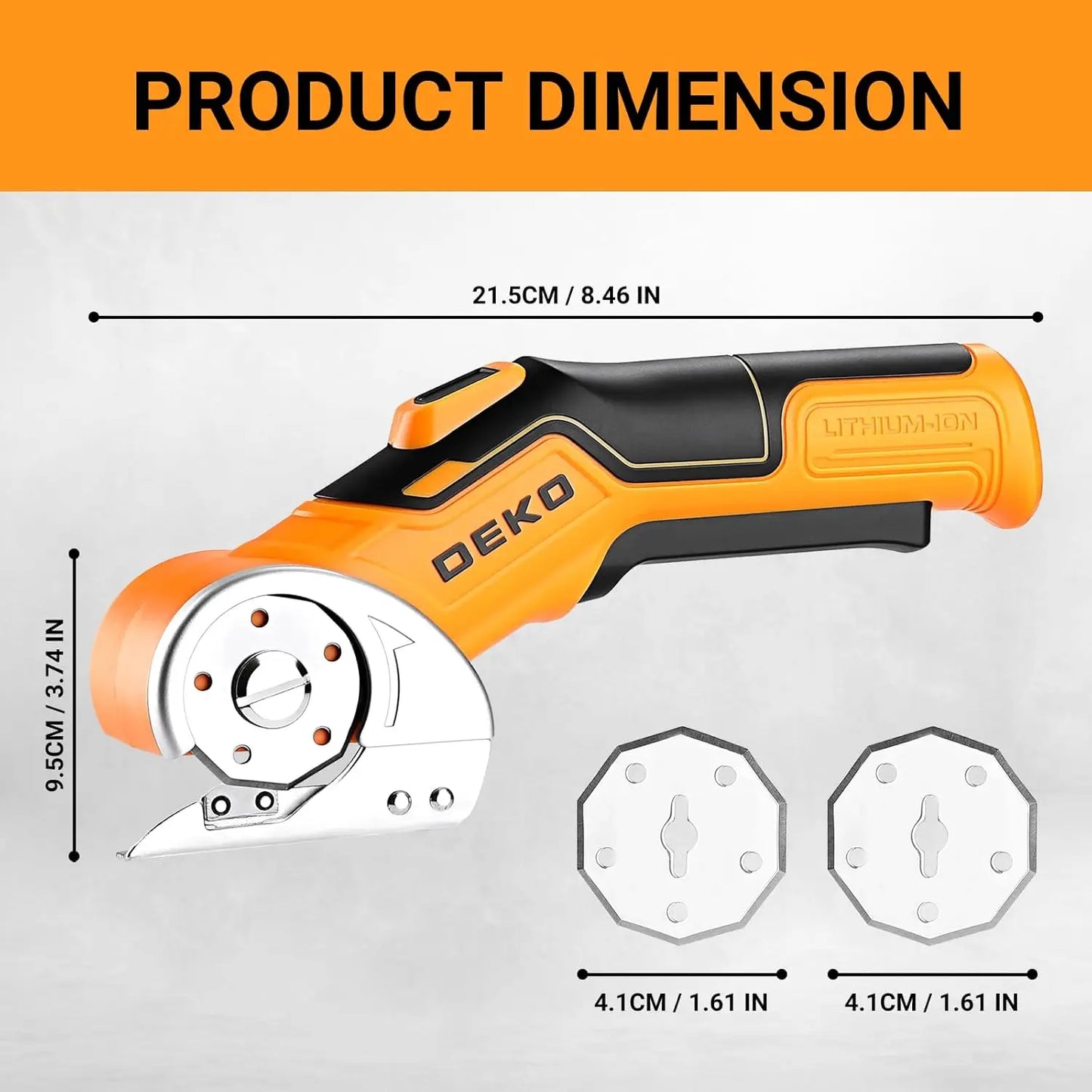 DEKO Electric Sewing Scissors Pro 3.7V Cardboard Cutter