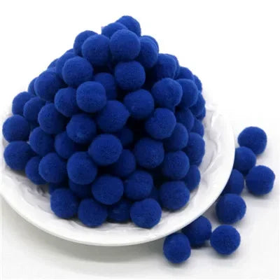 Assorted Fluffy Pom Poms For Craft Projects Or DIY Decor