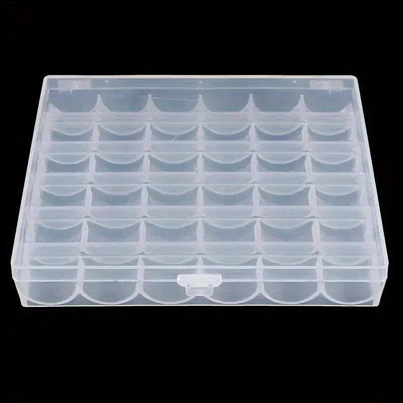 36 Grid Plastic Thread Bobbins Storage Box For Sewing Tools