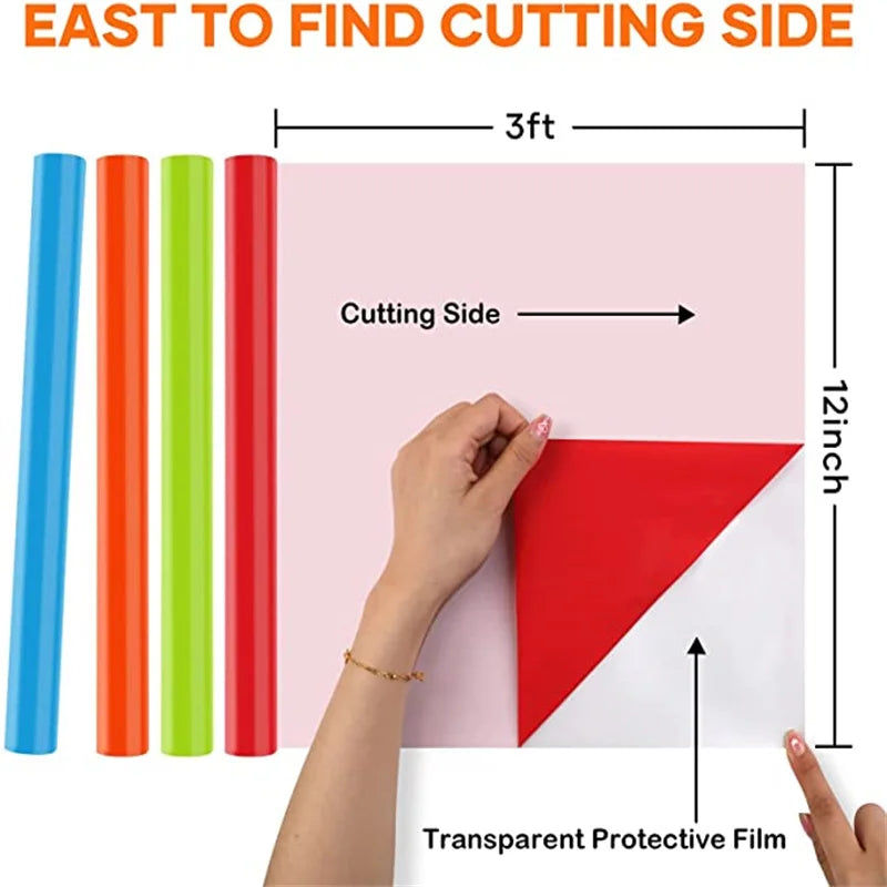 HTVRONT Heat Transfer Vinyl Roll For Cricut Easy To Cut