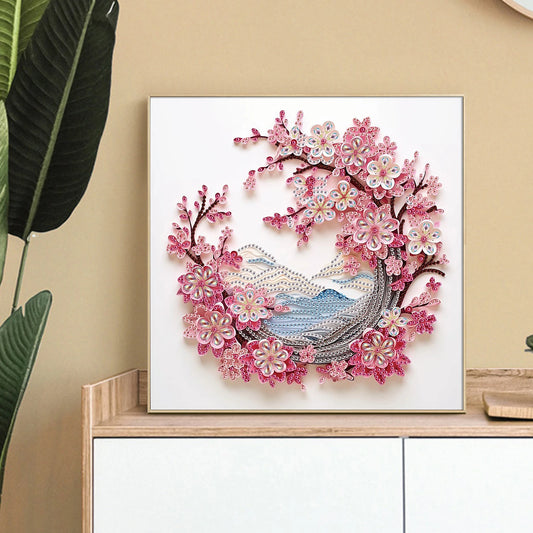 Crystal Diamond Dot Kit Peach Blossom Diamond Art For Beginners