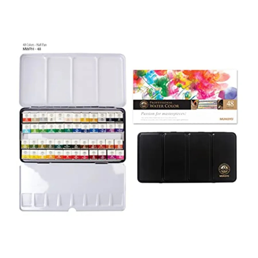 Professional Half Pan Water Set In Tin Case With Palette