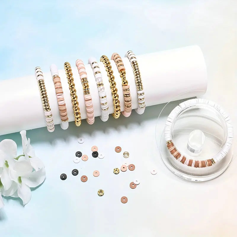 QIAO DIY Jewelry Clay Beads Bracelet Kit Alphabet Letters