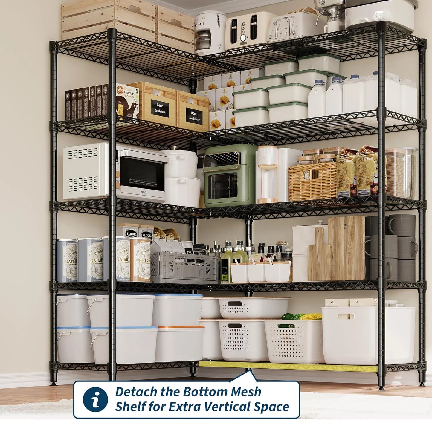 Twister.CK Heavy Duty Five-Tier Metal Shelving Unit