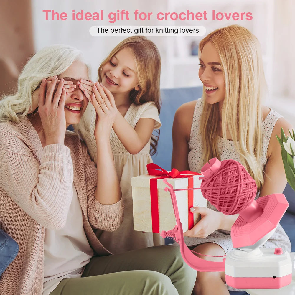 Yarn Winder Electric Yarn Ball Winder Non Slip Base Wool Spinner Roller Cake Dispenser Electric Spooler for Knitting Enthusiast